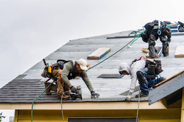Professional Roof Installation technician working in North Bend, OR